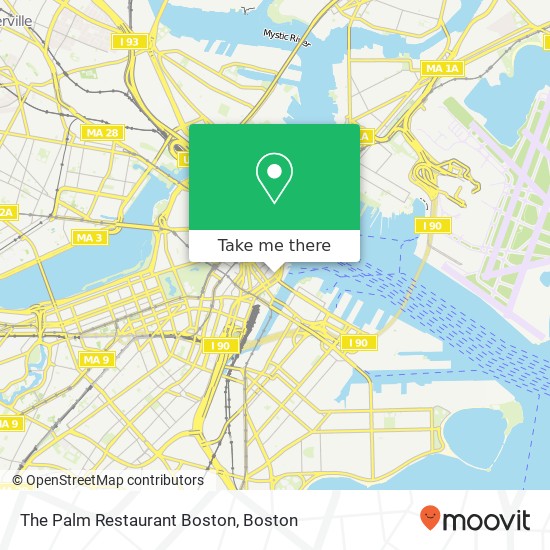 Mapa de The Palm Restaurant Boston