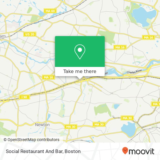 Social Restaurant And Bar map