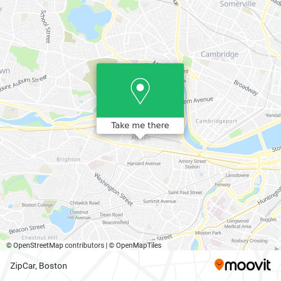 Mapa de ZipCar