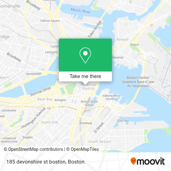 185 devonshire st boston map