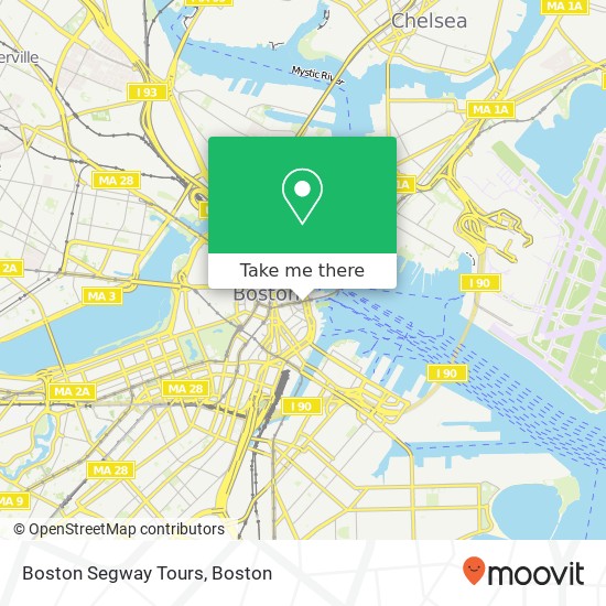 Mapa de Boston Segway Tours