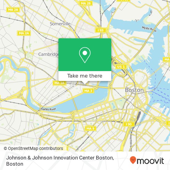 Johnson & Johnson Innovation Center Boston map