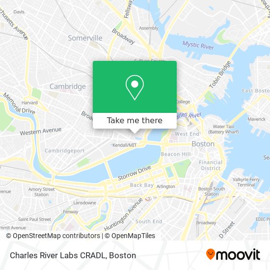 Mapa de Charles River Labs CRADL