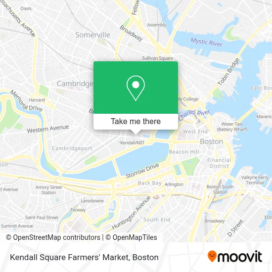 Kendall Square Farmers' Market map