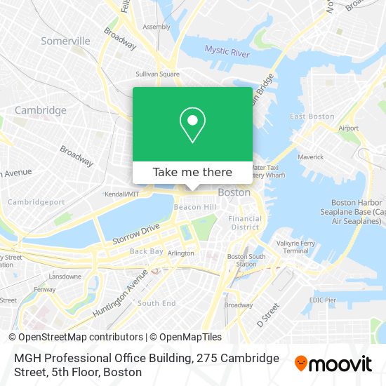 Mapa de MGH Professional Office Building, 275 Cambridge Street, 5th Floor