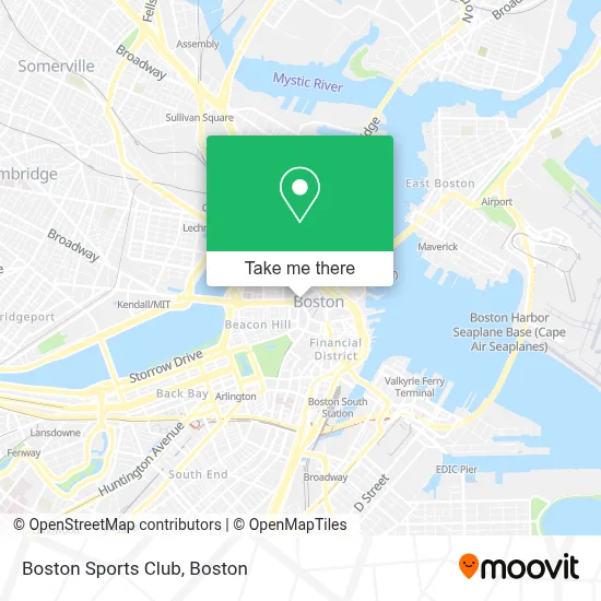 Boston Sports Club map