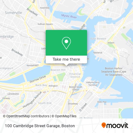 100 Cambridge Street Garage map