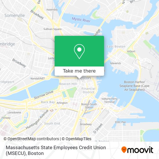 Massachusetts State Employees Credit Union (MSECU) map