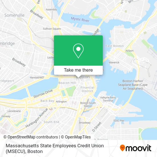 Mapa de Massachusetts State Employees Credit Union (MSECU)