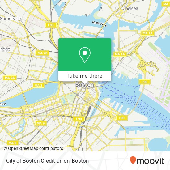 Mapa de City of Boston Credit Union