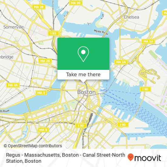 Regus - Massachusetts, Boston - Canal Street-North Station map