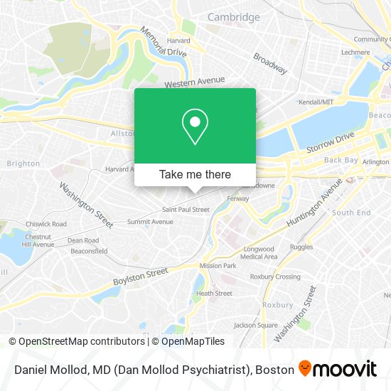 Mapa de Daniel Mollod, MD (Dan Mollod Psychiatrist)
