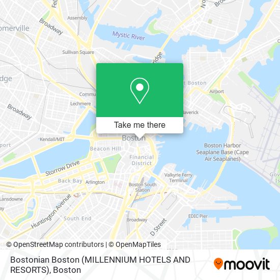 Mapa de Bostonian Boston (MILLENNIUM HOTELS AND RESORTS)