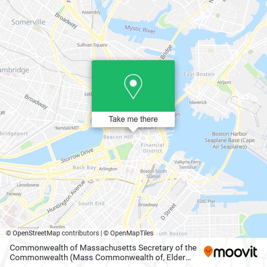 Commonwealth of Massachusetts Secretary of the Commonwealth map