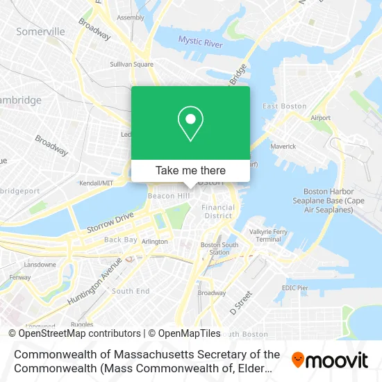 Commonwealth of Massachusetts Secretary of the Commonwealth map