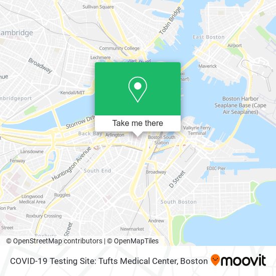 COVID-19 Testing Site: Tufts Medical Center map