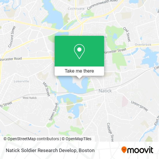 Natick Soldier Research Develop map