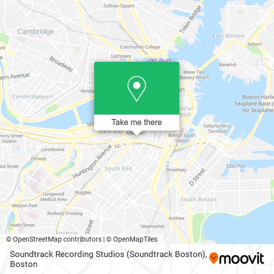 Mapa de Soundtrack Recording Studios (Soundtrack Boston)