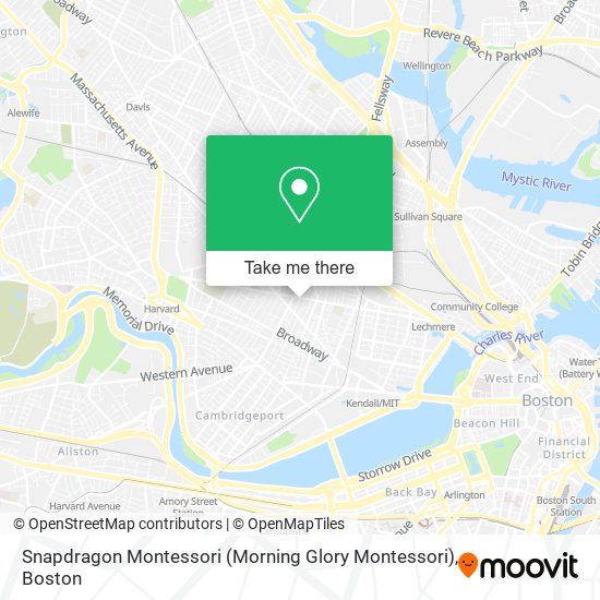 Mapa de Snapdragon Montessori (Morning Glory Montessori)