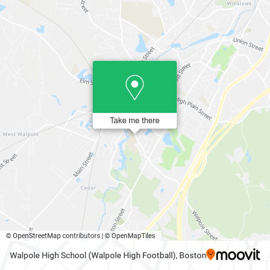 Walpole High School (Walpole High Football) map