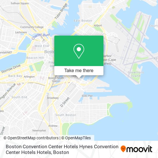 Mapa de Boston Convention Center Hotels Hynes Convention Center Hotels Hotels