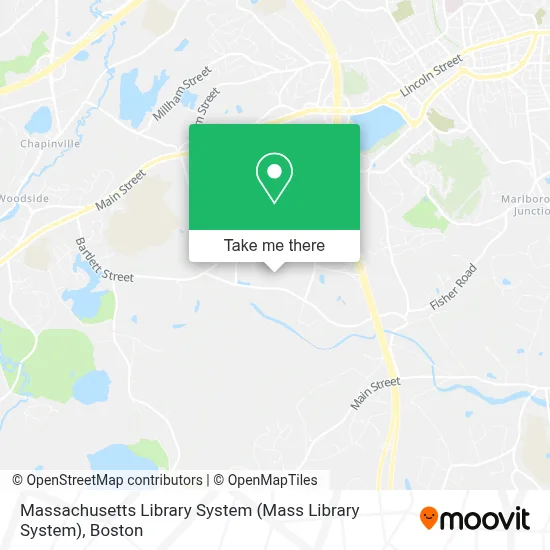 Massachusetts Library System (Mass Library System) map
