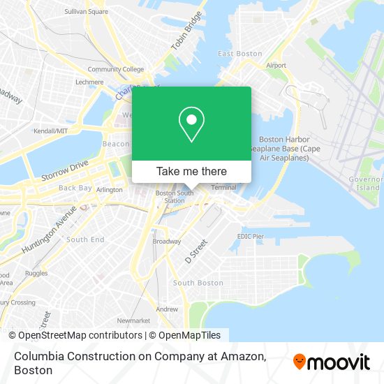 Columbia Construction on Company at Amazon map