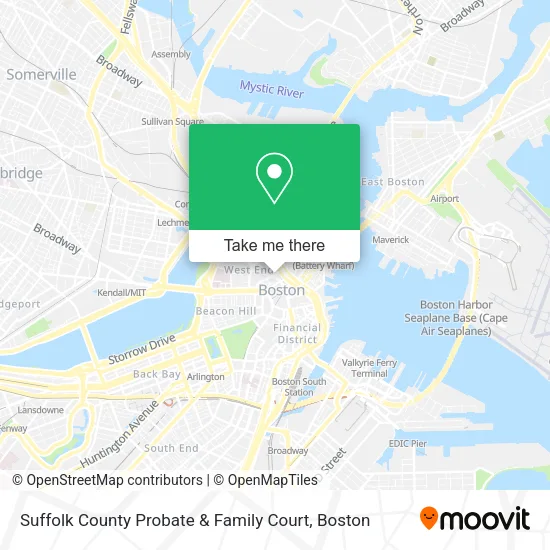 Suffolk County Probate & Family Court map