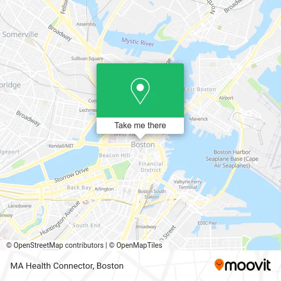 MA Health Connector map