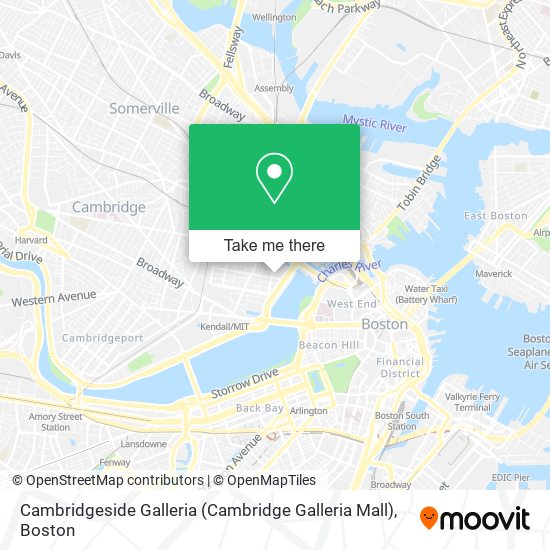 Cambridgeside Galleria (Cambridge Galleria Mall) map