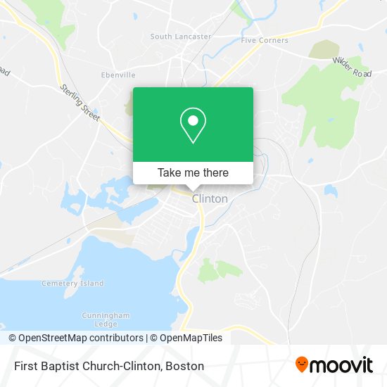 First Baptist Church-Clinton map