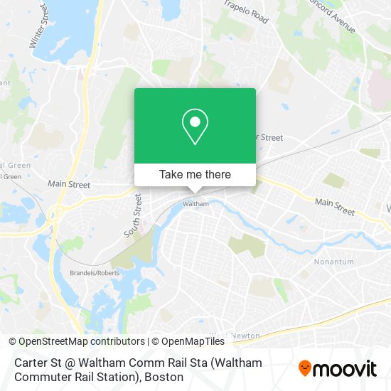 Mapa de Carter St @ Waltham Comm Rail Sta (Waltham Commuter Rail Station)