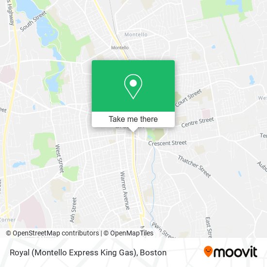 Royal (Montello Express King Gas) map