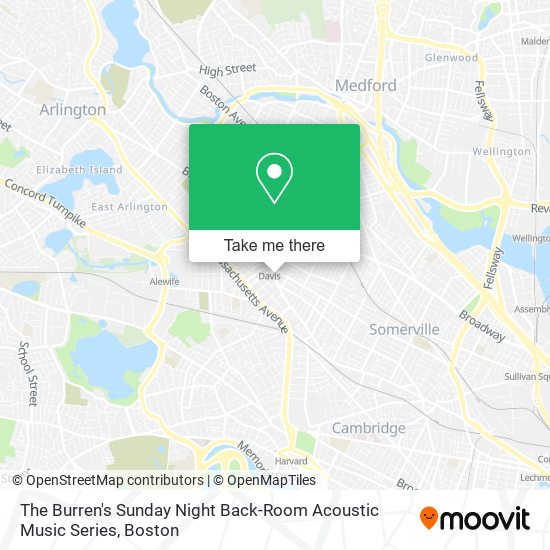 Mapa de The Burren's Sunday Night Back-Room Acoustic Music Series