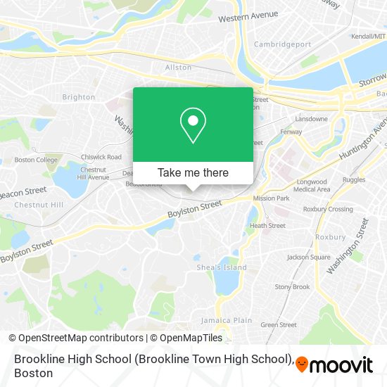 Brookline High School map