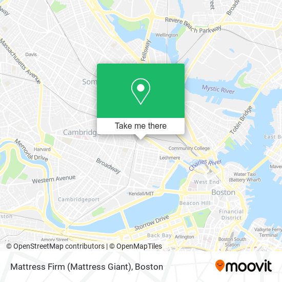 Mattress Firm (Mattress Giant) map