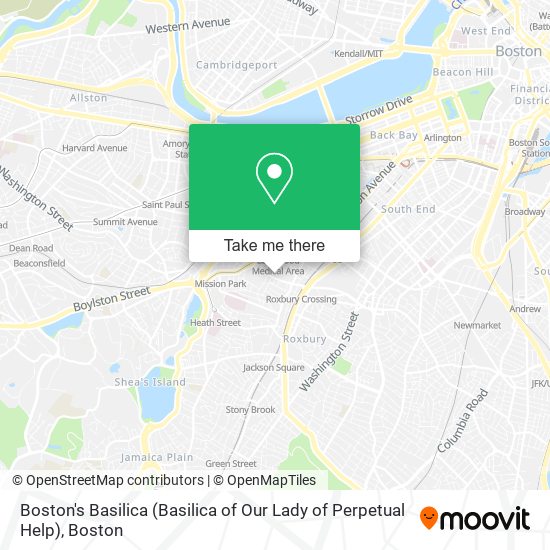 Mapa de Boston's Basilica (Basilica of Our Lady of Perpetual Help)