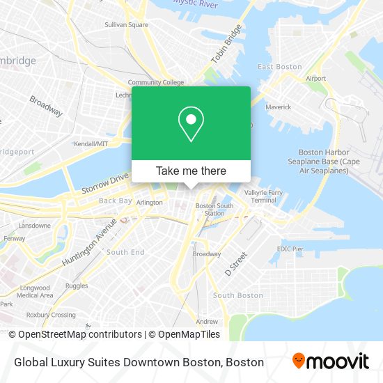 Mapa de Global Luxury Suites Downtown Boston