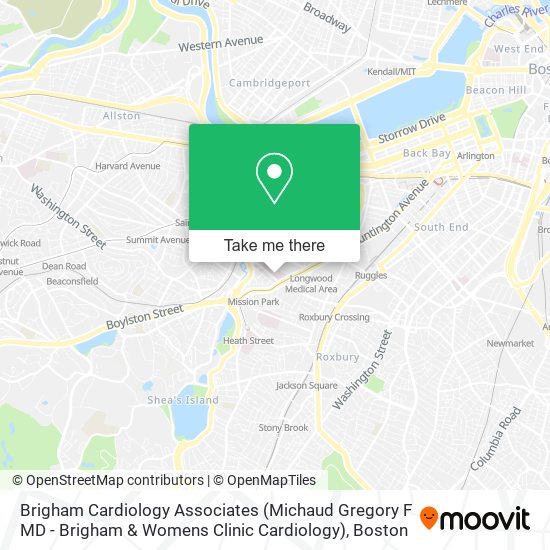 Brigham Cardiology Associates (Michaud Gregory F MD - Brigham & Womens Clinic Cardiology) map