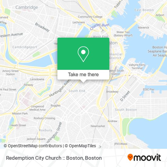 Mapa de Redemption City Church :: Boston