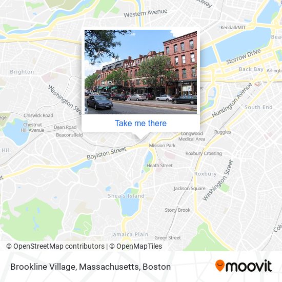 Brookline Village, Massachusetts map
