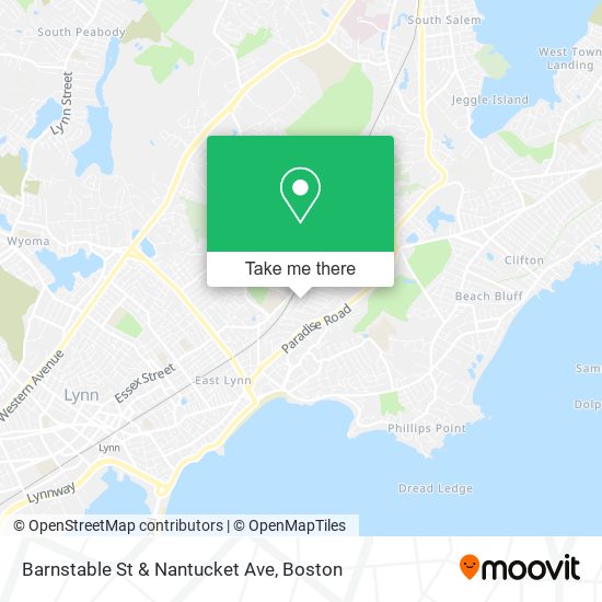 Barnstable St & Nantucket Ave map