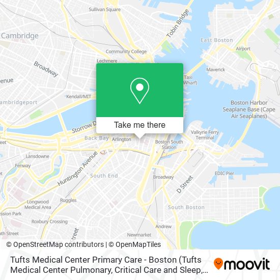 Mapa de Tufts Medical Center Primary Care - Boston