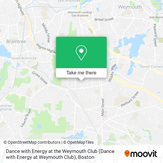 Mapa de Dance with Energy at the Weymouth Club