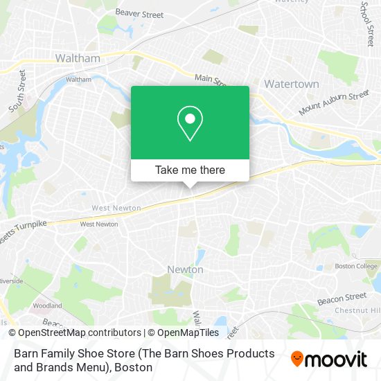 Mapa de Barn Family Shoe Store (The Barn Shoes Products and Brands Menu)