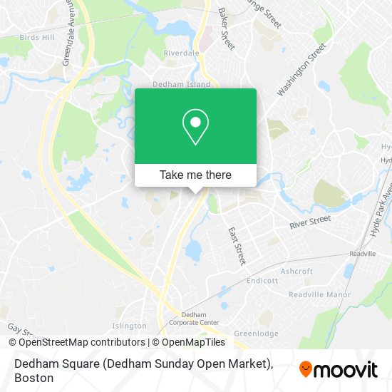 Dedham Square (Dedham Sunday Open Market) map