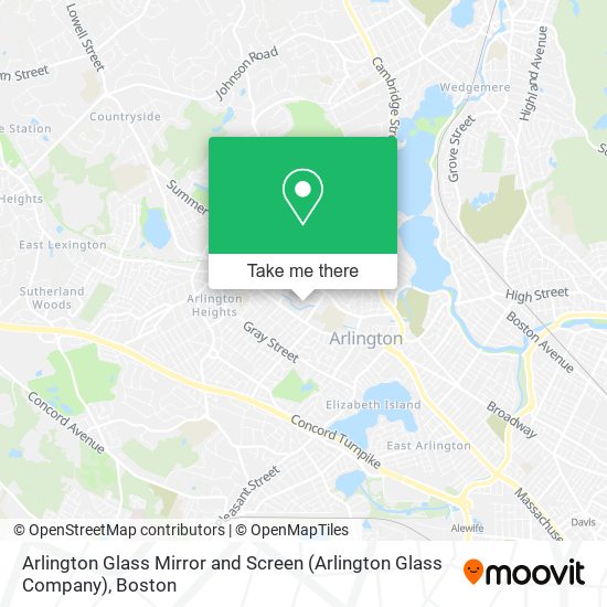 Mapa de Arlington Glass Mirror and Screen (Arlington Glass Company)