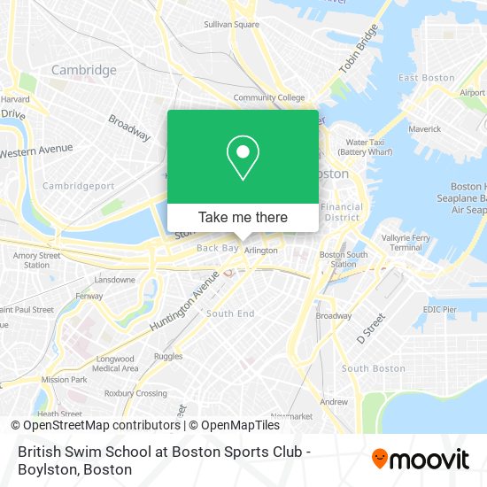 Mapa de British Swim School at Boston Sports Club - Boylston