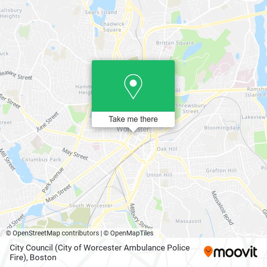 City Council (City of Worcester Ambulance Police Fire) map