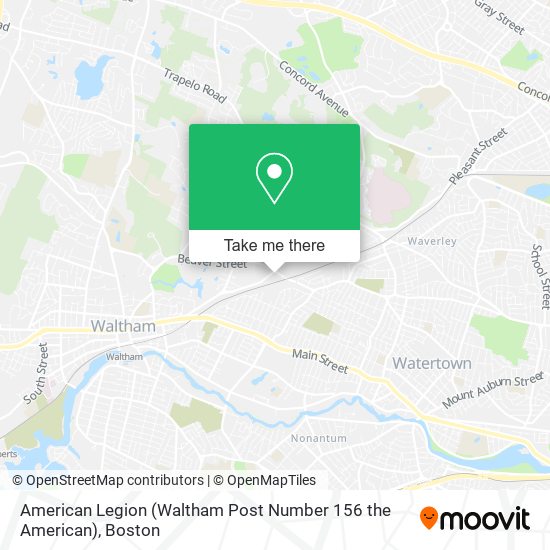 American Legion (Waltham Post Number 156 the American) map